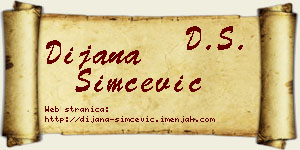 Dijana Simčević vizit kartica
